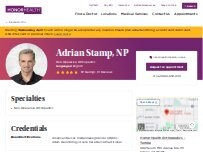 Website Screenshot Adrian Stamp, NP