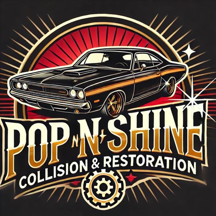 Pop N Shine Collision and Restoration Logo