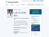 Website Screenshot Erik M. Kelly, MD