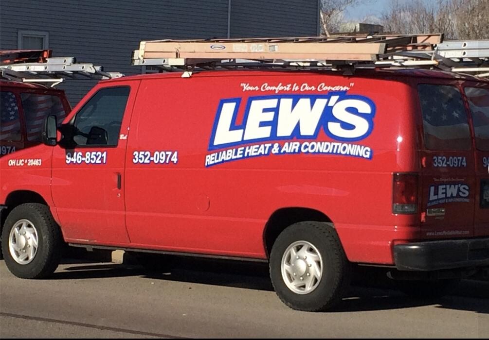 Lew's Reliable Heat & Air Conditioning Logo