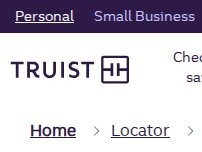 Website Screenshot Truist - ATM