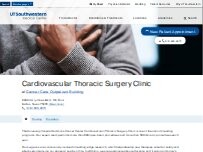 Website Screenshot Cardiovascular Thoracic Surgery Clinic - UTSW Simmons Cancer Center