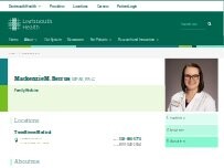 Website Screenshot Mackenzie M. Berrus, MPAS, PA-C