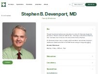 Website Screenshot Steven M Devenport MD- Granger Medical Clinic