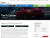 Website Screenshot Parts Store - Savage Kia
