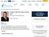 Website Screenshot Clarice Martha Hauschildt, AuD
