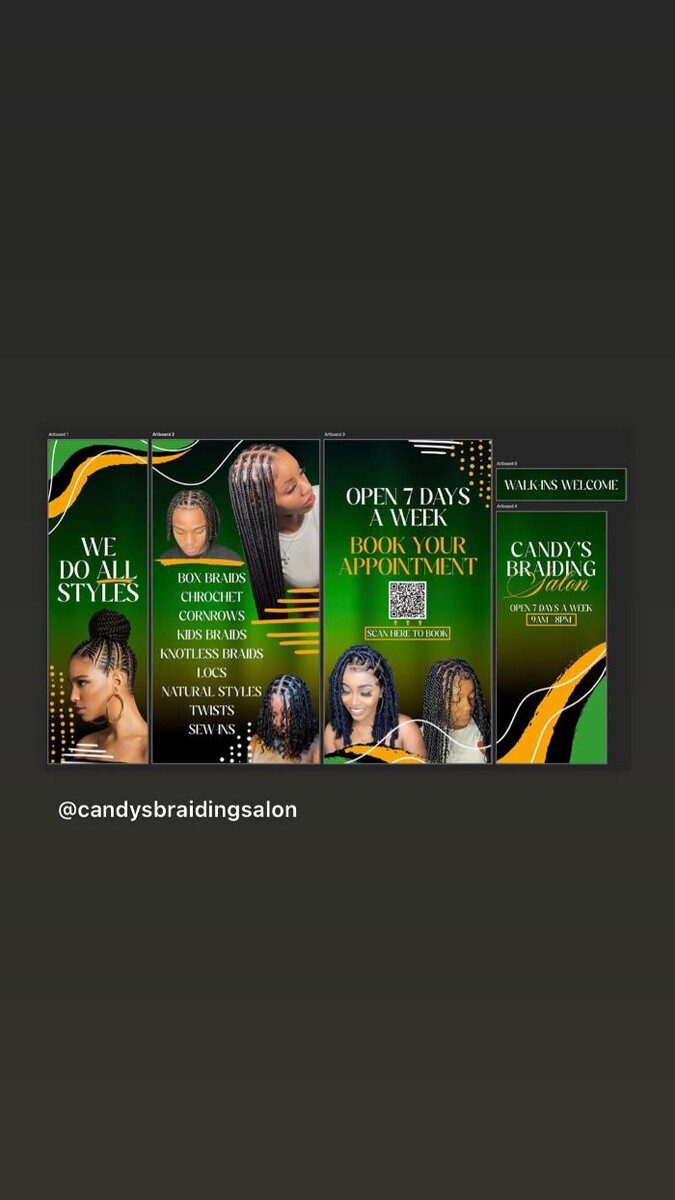 Candy Braiding Salon Logo