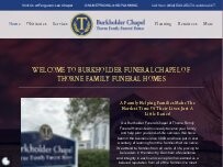 Website Screenshot Burkholder Funeral Chapel of Thorne Family Funeral Homes
