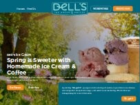 Website Screenshot Dell's Homemade Ice Cream & Coffee