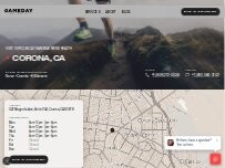 Website Screenshot Gameday Men's Health Corona, CA