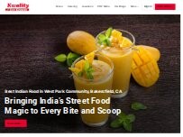 Website Screenshot Kwality Indian Cuisine & Ice Cream