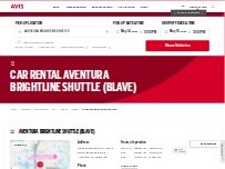Website Screenshot Avis Car Rental