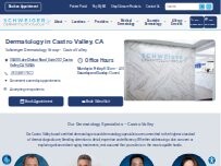 Website Screenshot Schweiger Dermatology Group - Castro Valley