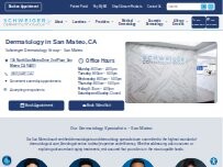 Website Screenshot Schweiger Dermatology Group - San Mateo