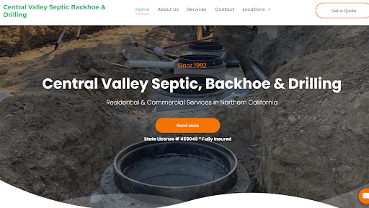 Images Central Valley Septic Backhoe & Drilling