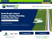 Website Screenshot Southern Air Heating, Cooling & Plumbing