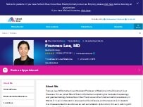 Website Screenshot Frances Lee, MD