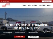 Website Screenshot Rapid Rooter Plumbing and Air