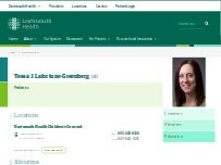 Website Screenshot Tessa J. Lafortune-Greenberg, MD