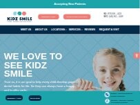 Website Screenshot Kidz Smile Pediatric Dentistry