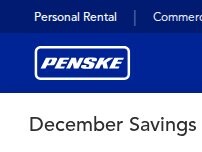 Website Screenshot Penske Truck Rental - Closed
