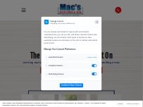 Website Screenshot Mac's Heating & Air