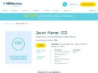 Website Screenshot Jason Manes, OD