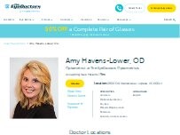 Website Screenshot Amy Havens-Lower, OD