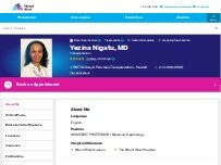 Website Screenshot Yezina Nigatu, MD