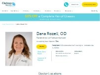 Website Screenshot Dana Rozell, OD