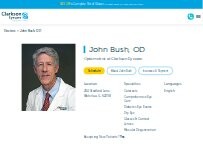 Website Screenshot John Bush, OD