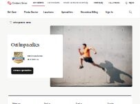 Website Screenshot Cedars-Sinai Orthopaedics - Los Angeles