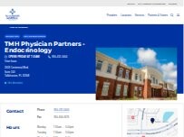 Website Screenshot TMH Physician Partners - Endocrinology