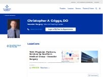Website Screenshot Christopher A. Griggs, DO