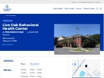 Website Screenshot Live Oak Behavioral Health Center