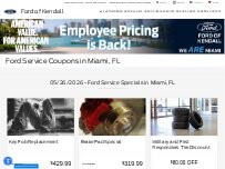 Website Screenshot Ford of Kendall, LLC Service