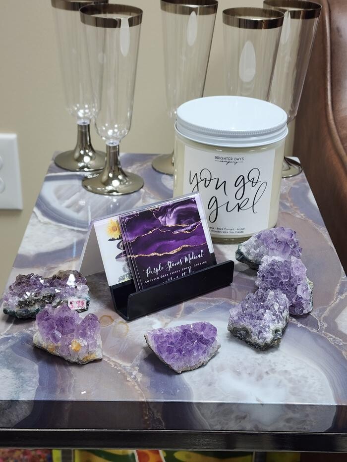 Images Purple Stones Family Massage
