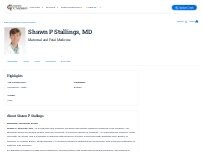 Website Screenshot Shawn P Stallings, MD