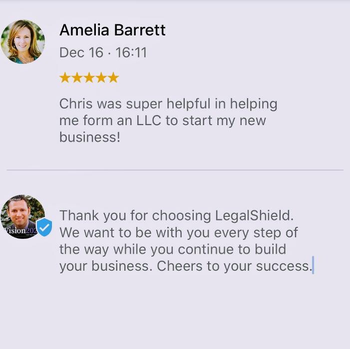 Images Chris Ward, Independent Associate of PPLSI | LegalShield Legal Services