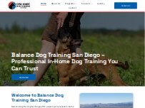 Website Screenshot Balance Dog Training San Diego