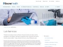 Website Screenshot Boone Health Laboratory Services - Boone Hospital Center