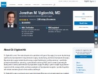 Website Screenshot Jonathan M. Vigdorchik, MD