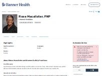 Website Screenshot Rose S Macalister, FNP