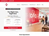 Website Screenshot AFC Urgent Care Worcester
