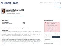 Website Screenshot Arathi Kulkarni, DO