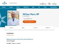 Website Screenshot William C. Myers, NP - Beacon Kalamazoo Three Rivers Family Medicine