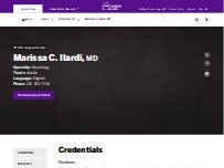 Website Screenshot Marissa C. Ilardi, MD