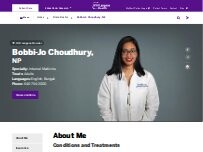 Website Screenshot Bobbi-Jo Choudhury, NP