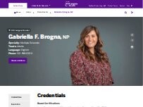 Website Screenshot Gabriella F. Brogna, NP