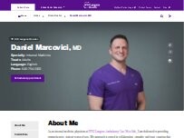 Website Screenshot Daniel Marcovici, MD